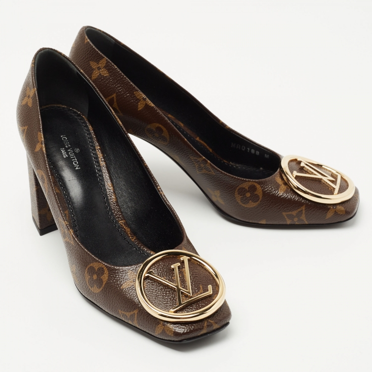مملوكة مسبقًا Louis Vuitton Brown Monogram Canvas Madeleine Pumps Size 37