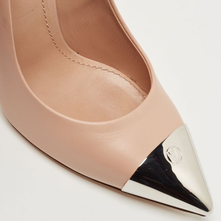 Pre Owned Louis Vuitton Pink Leather Urban Twist Pumps Size 38.5