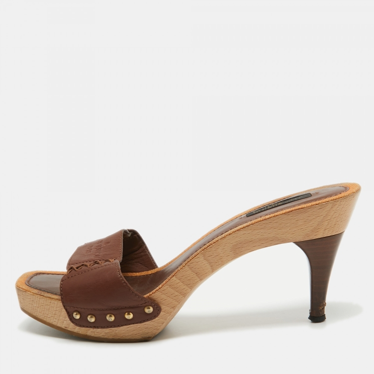 Wooden slide sale sandals