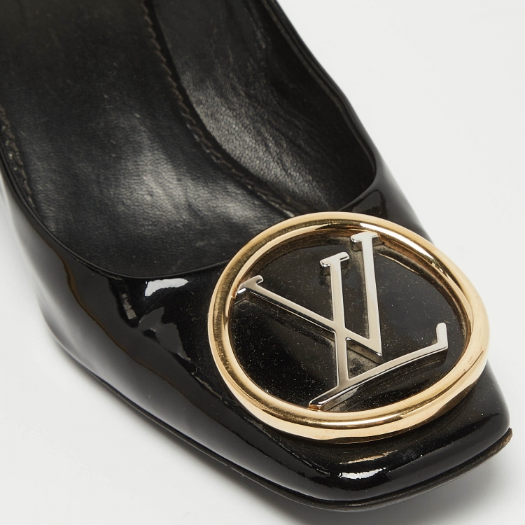 Pre Owned Louis Vuitton Black Patent Leather Madeleine Pumps Size 37 