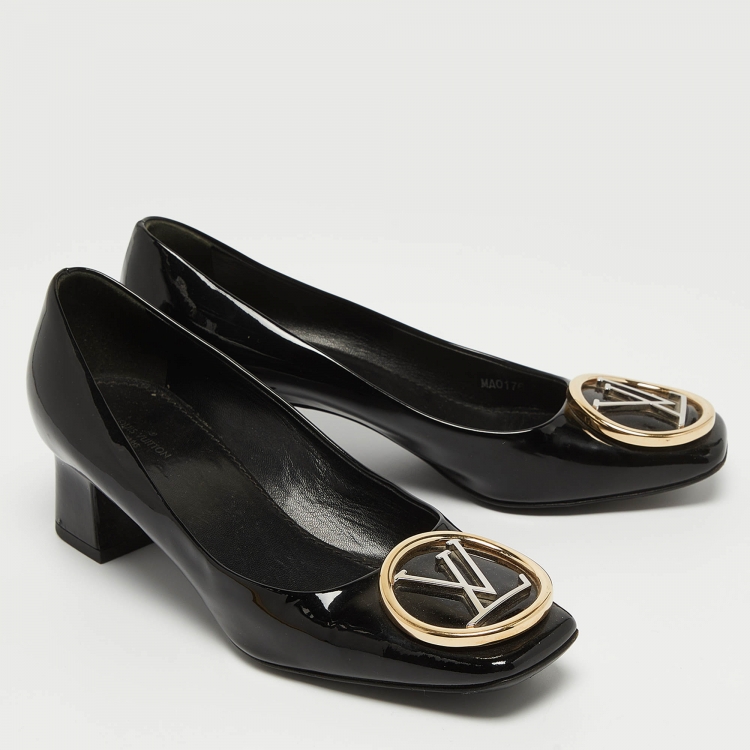 Pre Owned Louis Vuitton Black Patent Leather Madeleine Pumps Size 37 