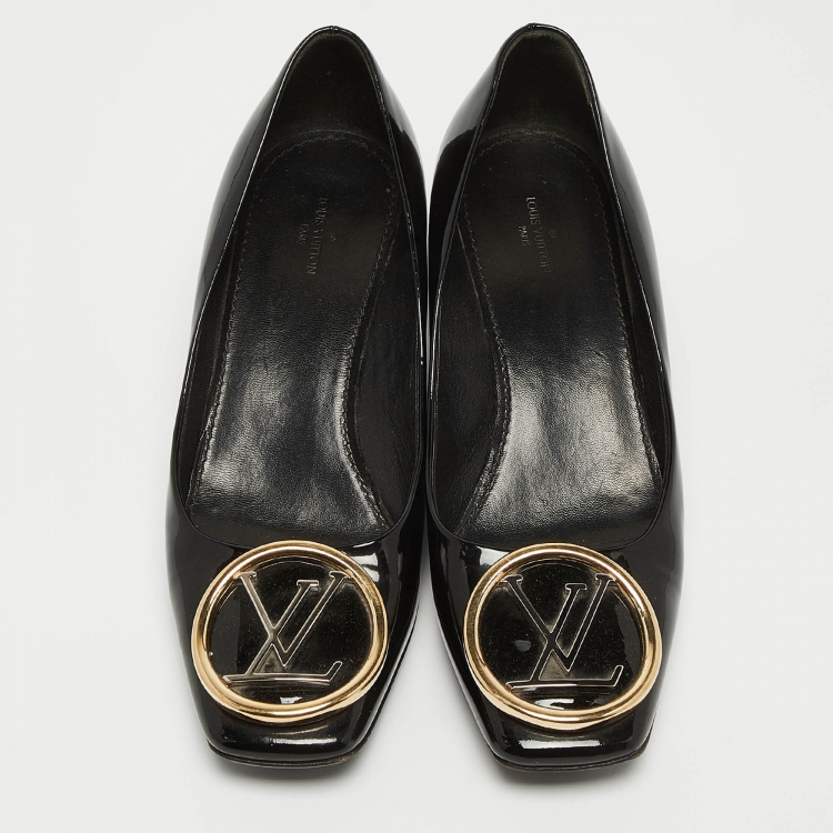 Pre Owned Louis Vuitton Black Patent Leather Madeleine Pumps Size 37 