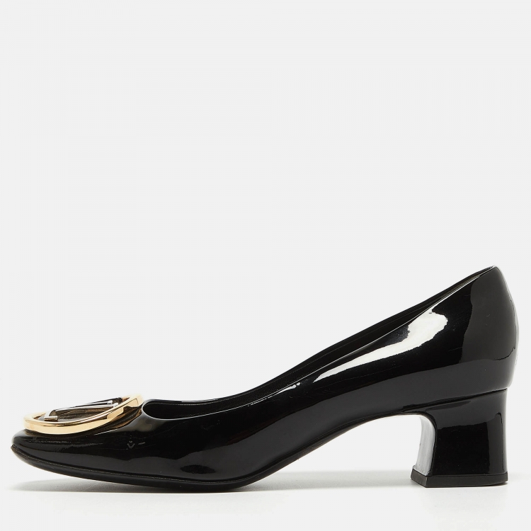 Pre Owned Louis Vuitton Black Patent Leather Madeleine Pumps Size 37 