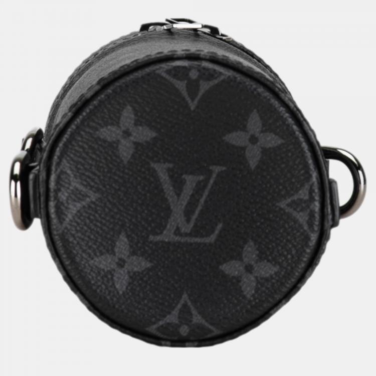 Pre Owned Louis Vuitton Black Monogram Eclipse Bottle Holder