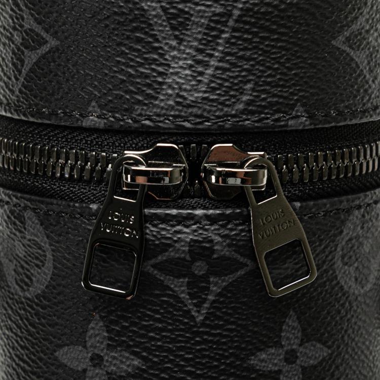 Pre Owned Louis Vuitton Black Monogram Eclipse Bottle Holder
