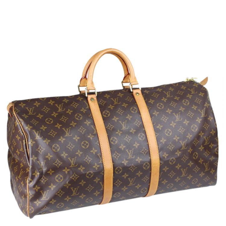 Pre Owned Louis Vuitton Monogram Canvas Keepall 55 Bag