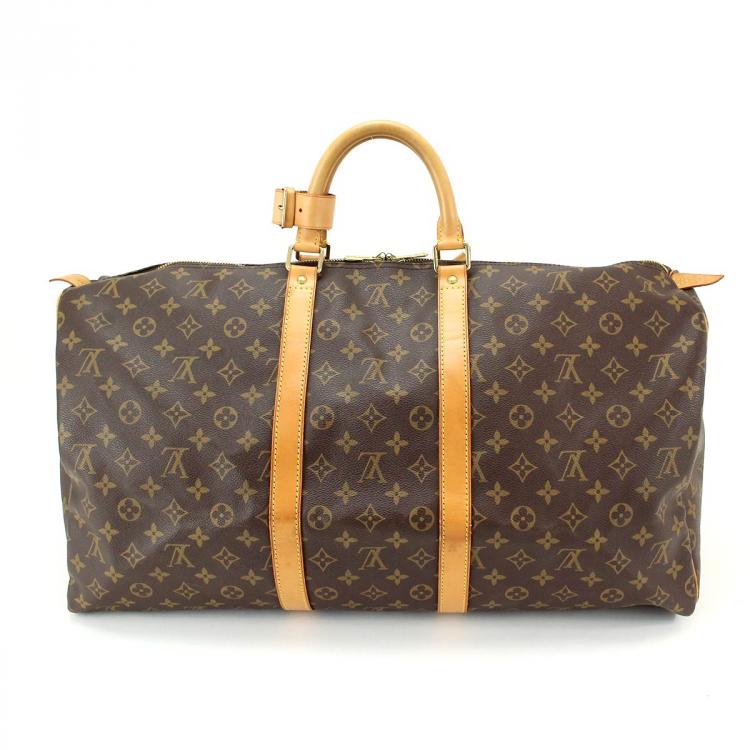 Pre Owned Louis Vuitton Monogram Canvas Keepall 55 Bag