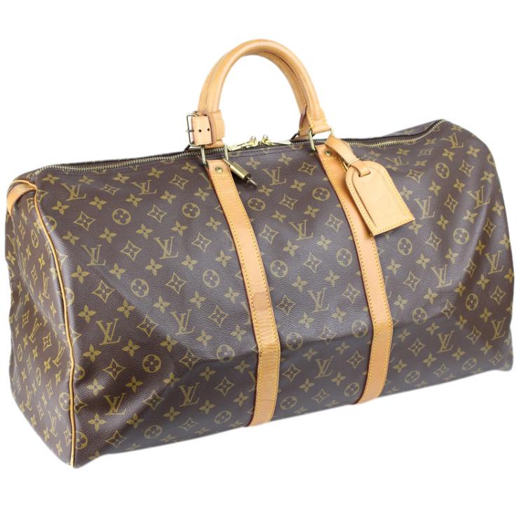 Pre Owned Louis Vuitton Monogram Canvas Keepall 55 Bag
