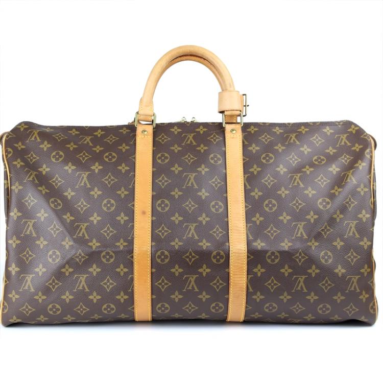 Pre Owned Louis Vuitton Monogram Canvas Keepall 55 Bag