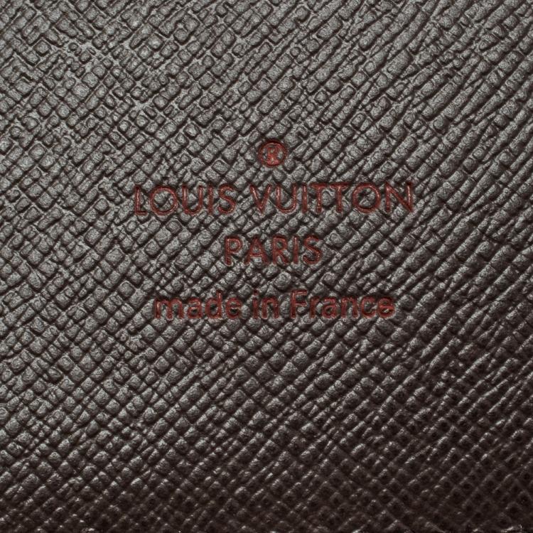 Pre Owned Louis Vuitton Damier Ebene Large Ring Agenda Cover