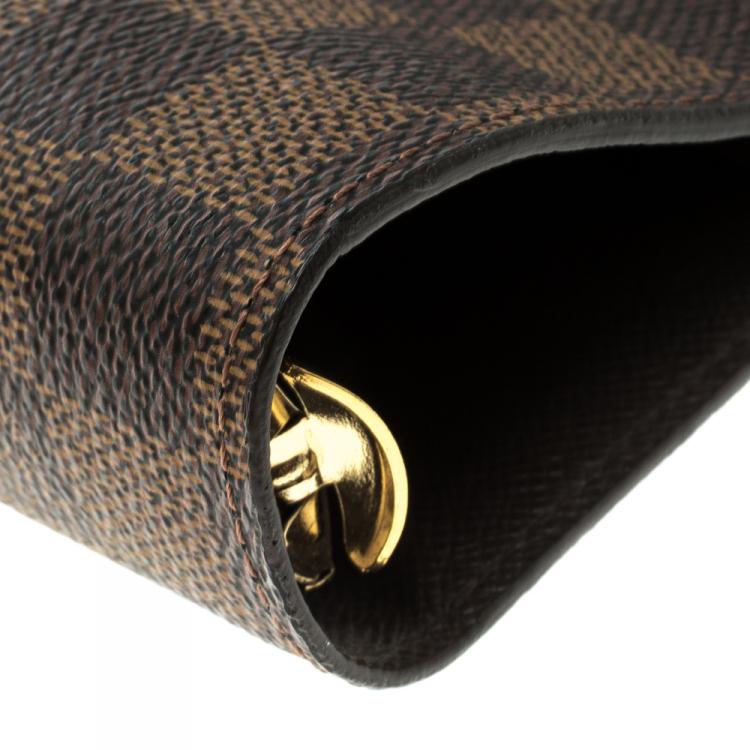 Pre Owned Louis Vuitton Damier Ebene Large Ring Agenda Cover