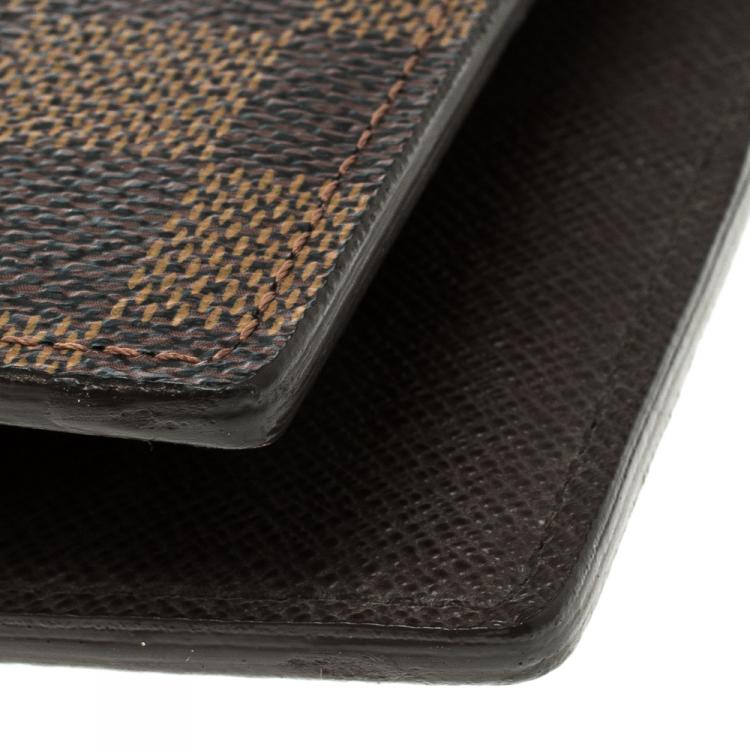 Pre Owned Louis Vuitton Damier Ebene Large Ring Agenda Cover