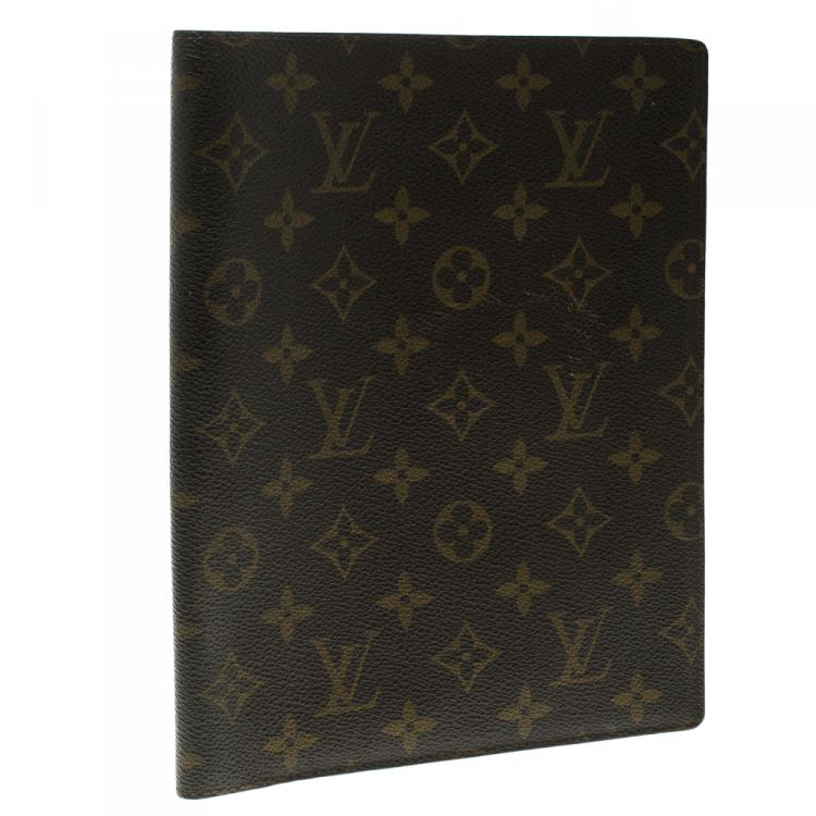 Pre Owned Louis Vuitton Monogram Canvas Large Desk Agenda Cover