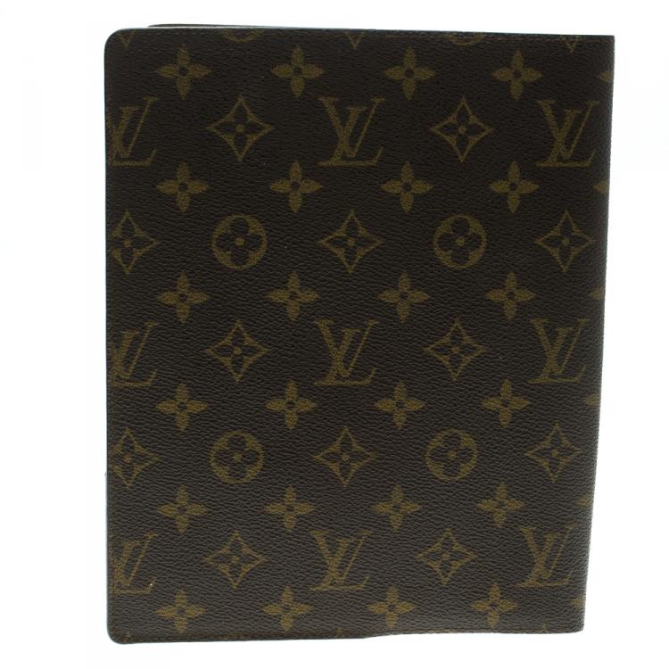 Pre Owned Louis Vuitton Monogram Canvas Large Desk Agenda Cover