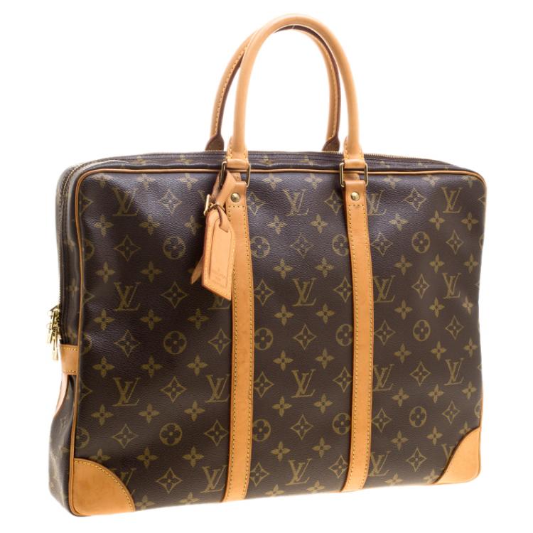 Pre Owned Louis Vuitton Monogram Canvas Porte Documents Voyage Briefcase