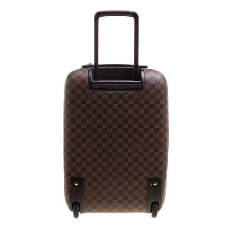 Pre Owned Louis Vuitton Damier Ebene Canvas Pegase Light 55 Luggage