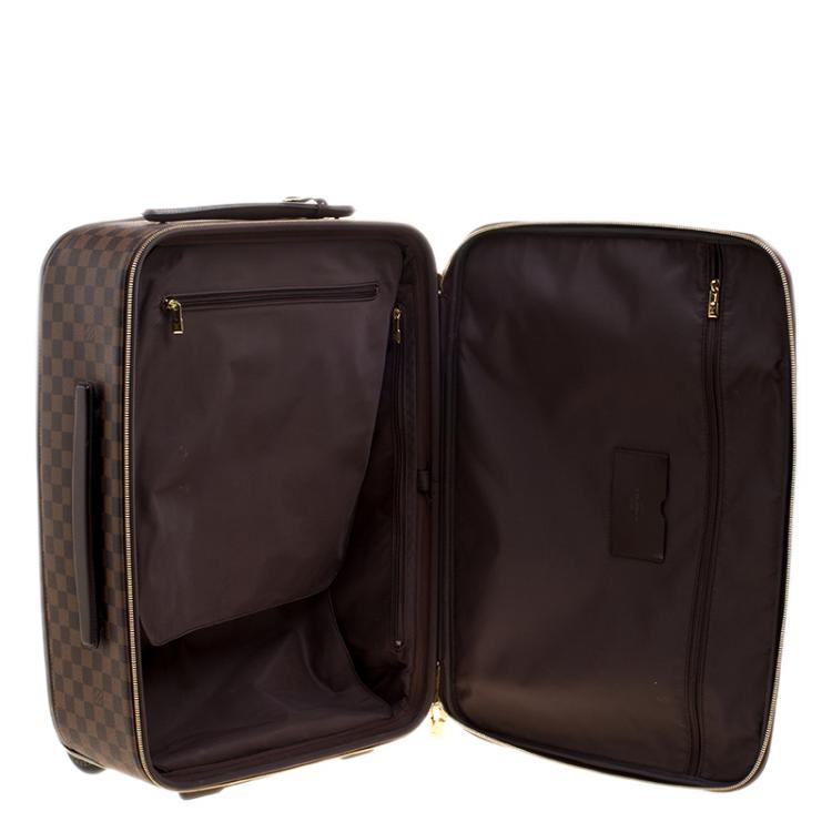 Pre Owned Louis Vuitton Damier Ebene Canvas Pegase Light 55 Luggage