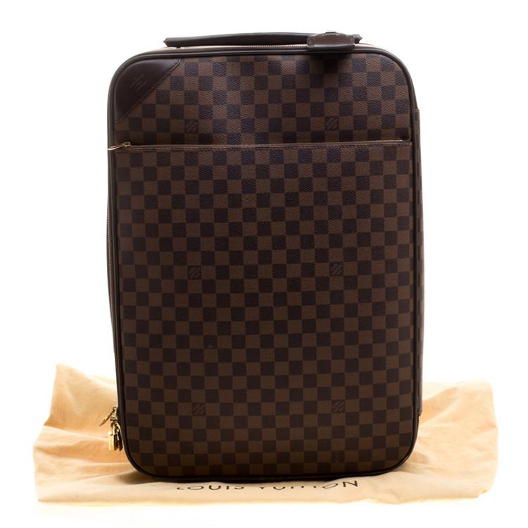 Pre Owned Louis Vuitton Damier Ebene Canvas Pegase Light 55 Luggage