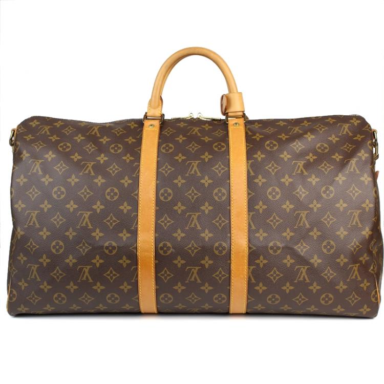 Pre Owned Louis Vuitton Monogram Canvas Keepall Bandouliere 55 Bag