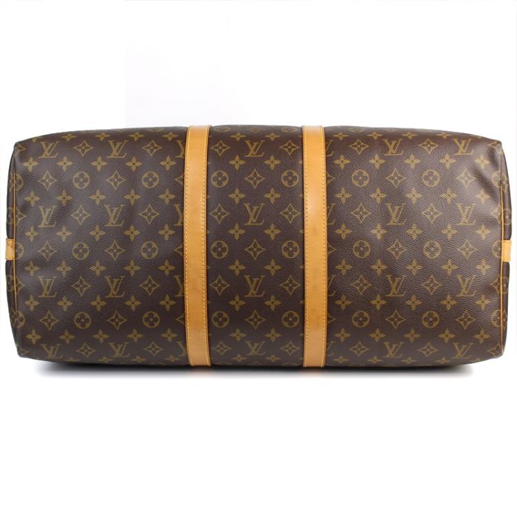 Pre Owned Louis Vuitton Monogram Canvas Keepall Bandouliere 55 Bag