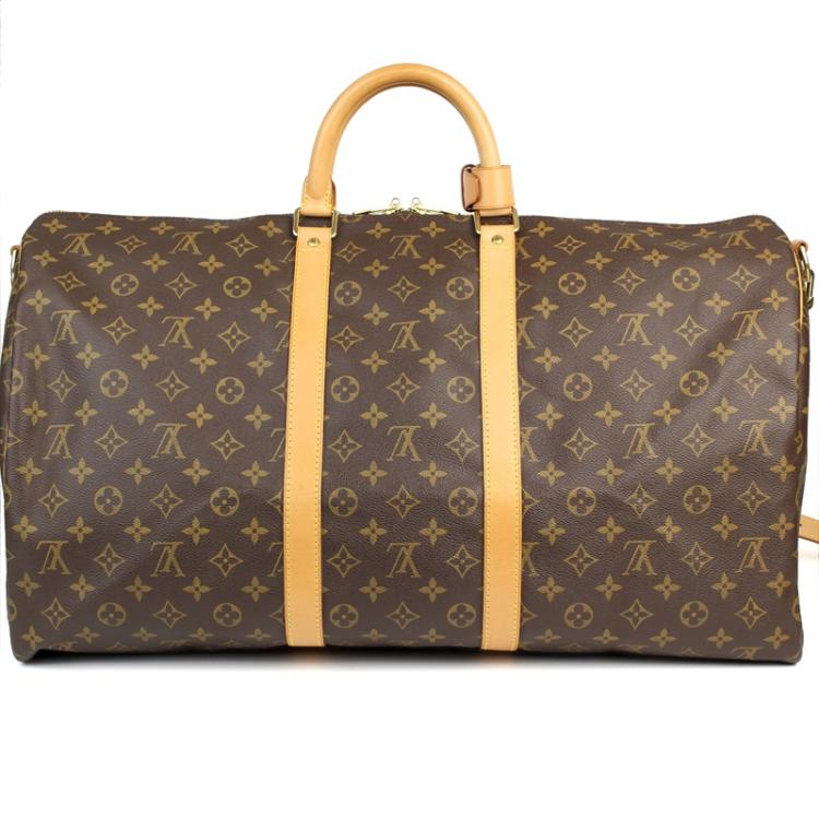 Pre Owned Louis Vuitton Monogram Canvas Keepall Bandouliere 55 Bag