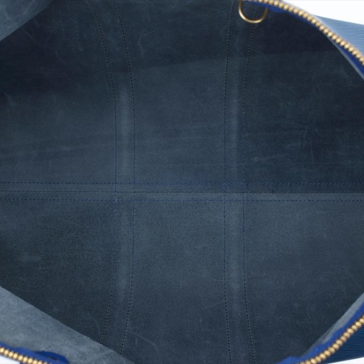 Pre Owned Louis Vuitton Toledo Blue Epi Leather Keepall 45 Bag