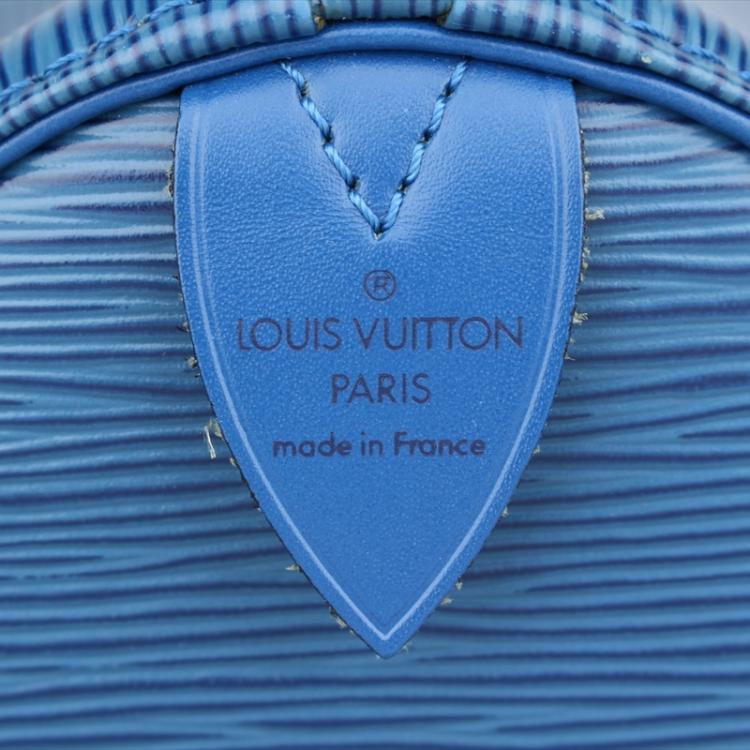 Pre Owned Louis Vuitton Toledo Blue Epi Leather Keepall 45 Bag