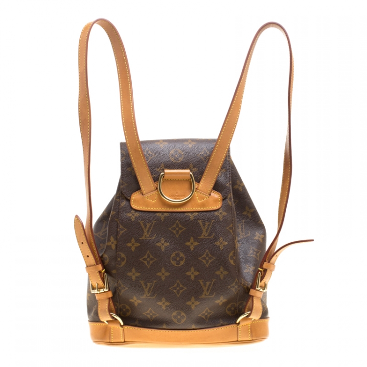 Pre Owned Louis Vuitton Monogram Canvas and Leather Montsouris MM Backpack