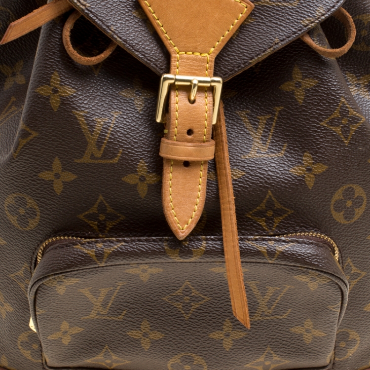 Pre Owned Louis Vuitton Monogram Canvas and Leather Montsouris MM Backpack