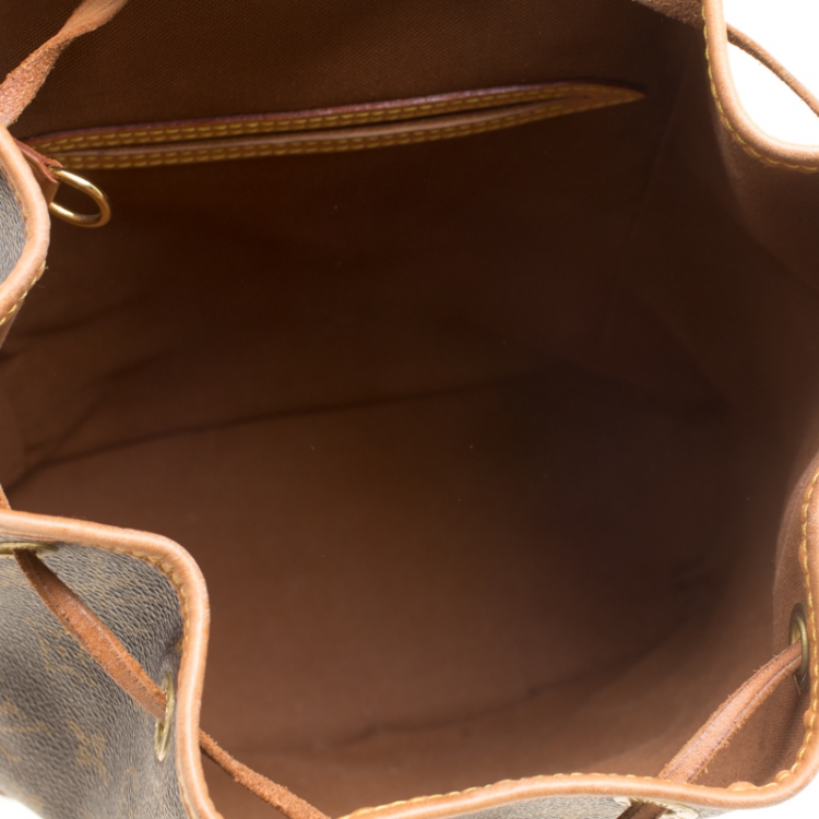 Pre Owned Louis Vuitton Monogram Canvas and Leather Montsouris MM Backpack