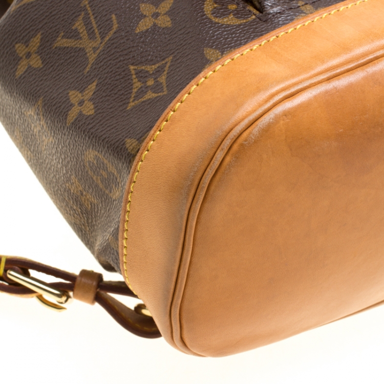 Pre Owned Louis Vuitton Monogram Canvas and Leather Montsouris MM Backpack