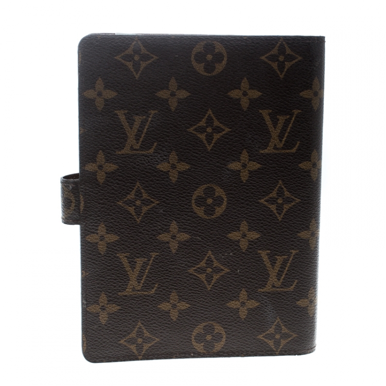 Pre Owned Louis Vuitton Monogram Canvas Medium Ring Agenda Cover