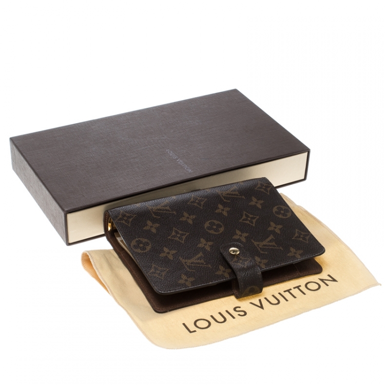 Pre Owned Louis Vuitton Monogram Canvas Medium Ring Agenda Cover