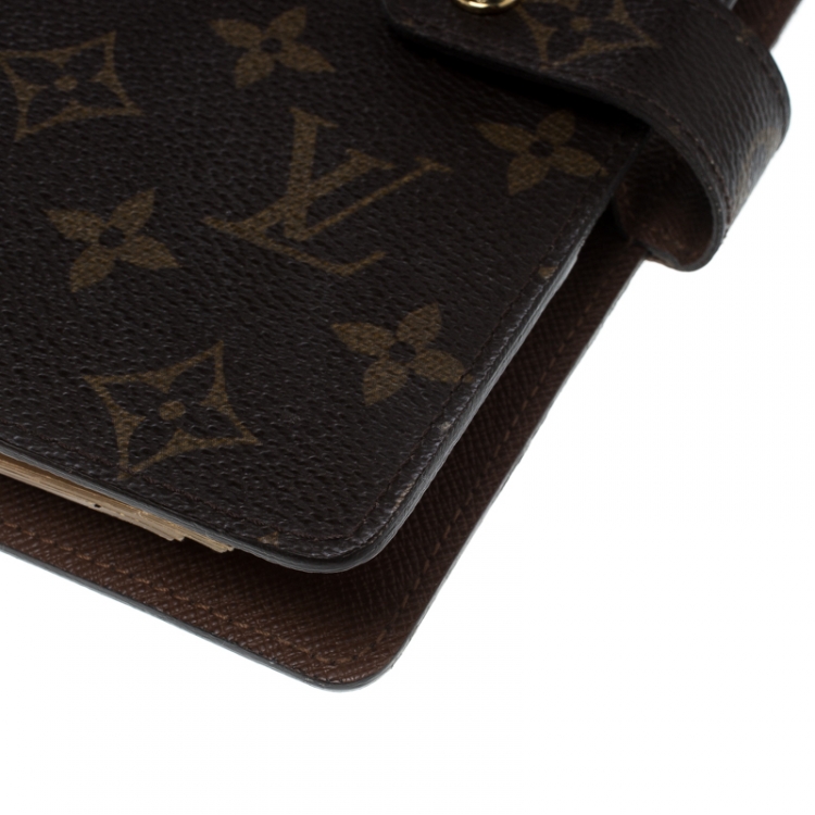 Pre Owned Louis Vuitton Monogram Canvas Medium Ring Agenda Cover