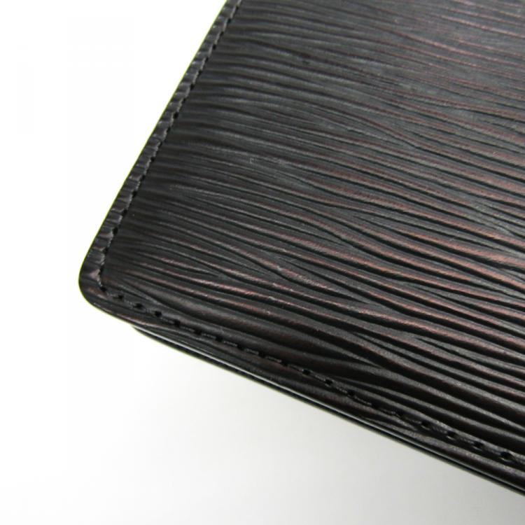 Pre Owned Louis Vuitton Noir Epi Leather Large Ring Agenda Cover