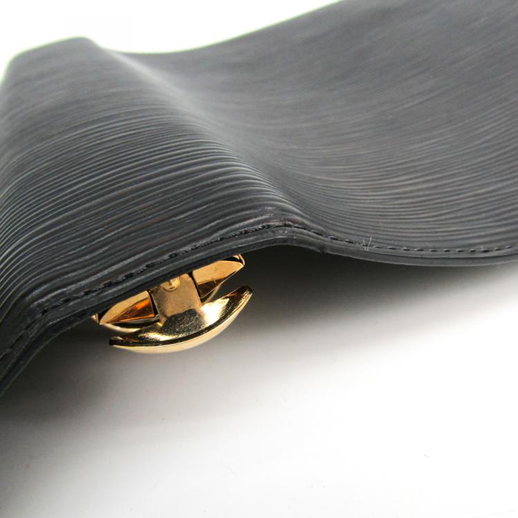 Pre Owned Louis Vuitton Noir Epi Leather Large Ring Agenda Cover