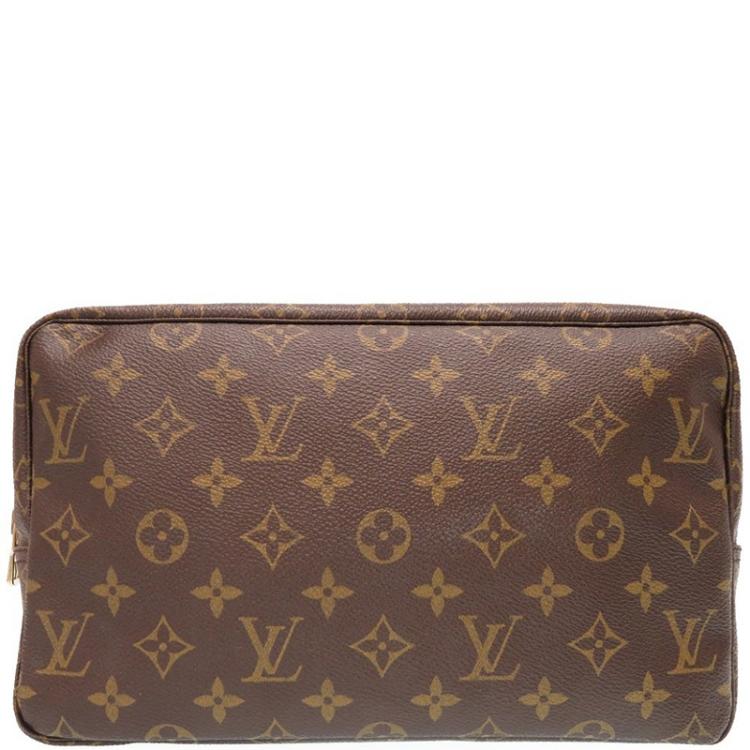 LOUIS VUITTON Monogram Canvas Cosmetic Pouch Brown-US