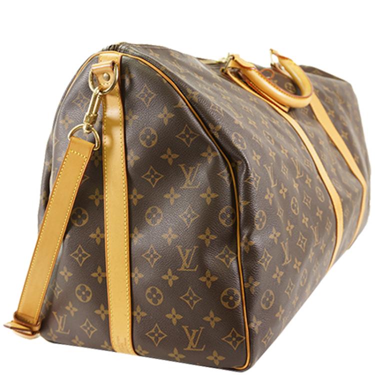Pre Owned Louis Vuitton Monogram Canvas Keepall Bandouliere 60 Bag