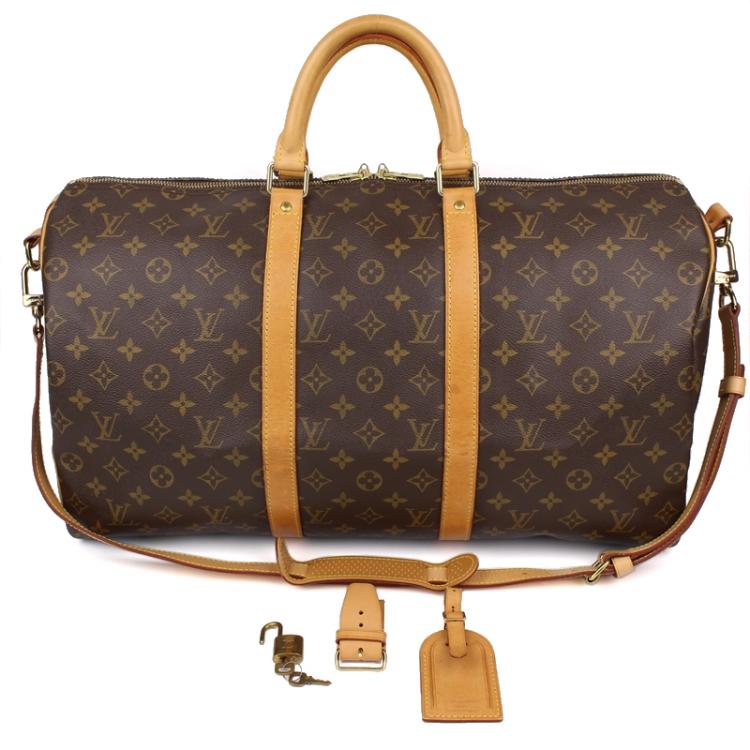 Pre Owned Louis Vuitton Monogram Canvas Keepall Bandouliere 50 Bag