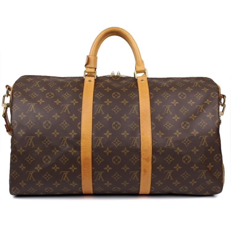Pre Owned Louis Vuitton Monogram Canvas Keepall Bandouliere 50 Bag