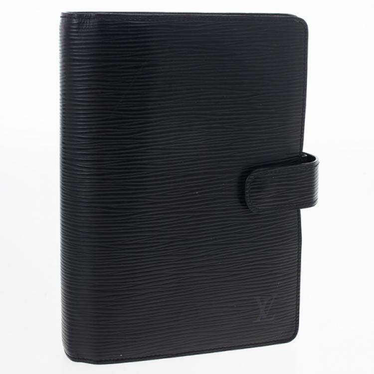 Pre Owned Louis Vuitton Black Epi Electric Medium Agenda Cover