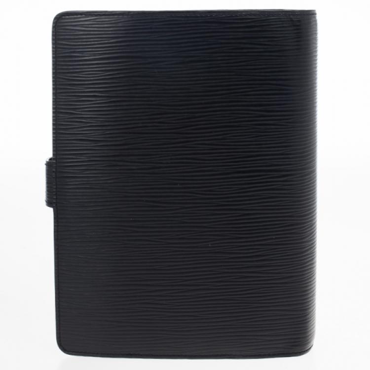 Pre Owned Louis Vuitton Black Epi Electric Medium Agenda Cover