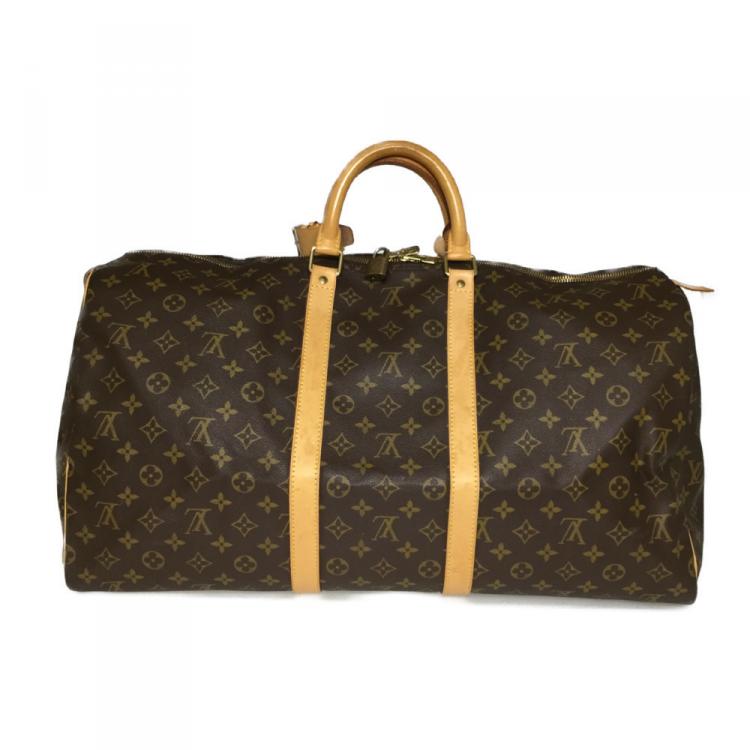 Pre Owned Louis Vuitton Monogram Canvas Keepall 55 Bag