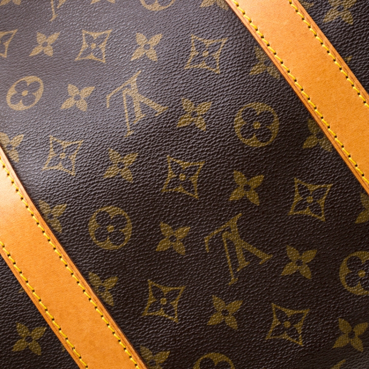 Pre Owned Louis Vuitton Brown Monogram Canvas Keepall Bandouliere 60 Bag