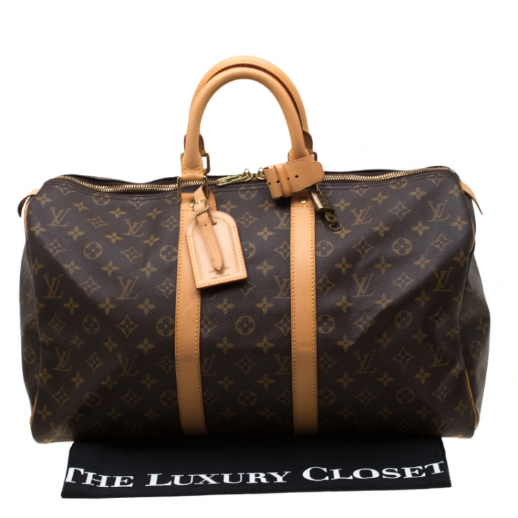 Pre Owned Louis Vuitton Monogram Canvas Keepall 45 Bag