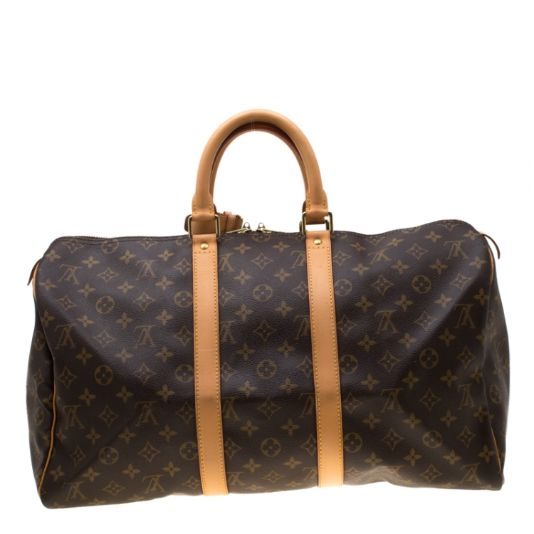 Pre Owned Louis Vuitton Monogram Canvas Keepall 45 Bag