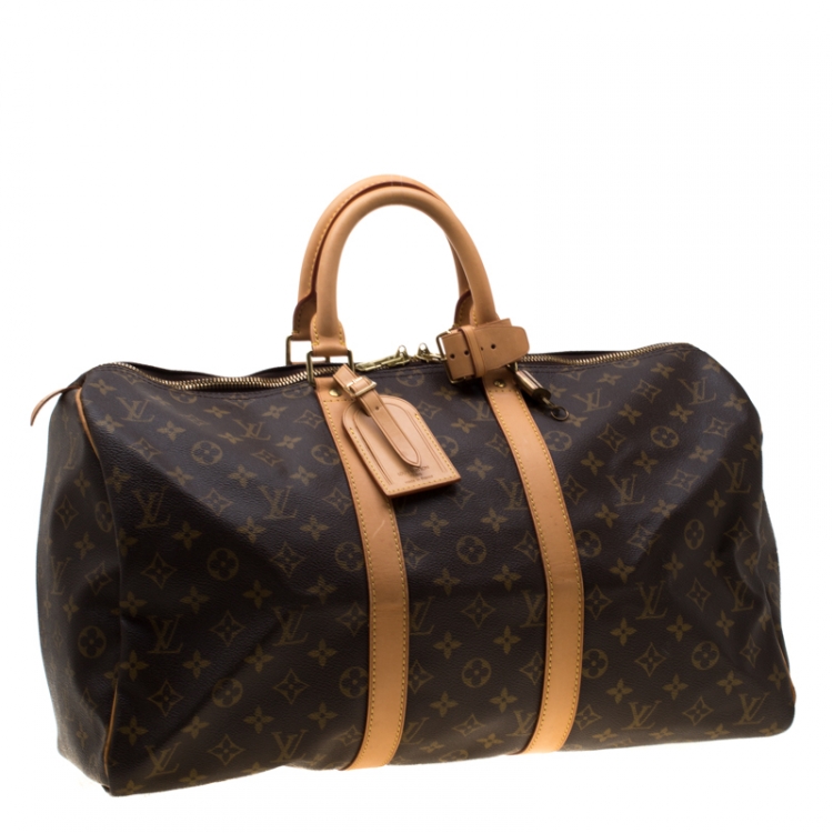 Pre Owned Louis Vuitton Monogram Canvas Keepall 45 Bag