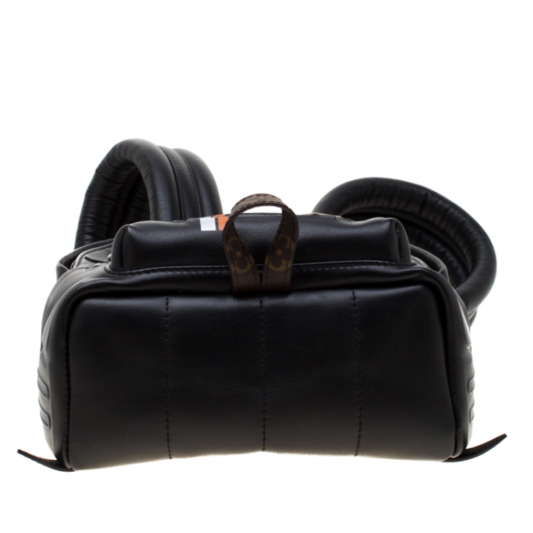 Pre Owned Louis Vuitton Black Leather Space Palm Springs PM Backpack