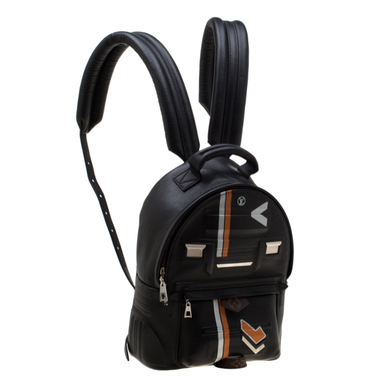 Pre Owned Louis Vuitton Black Leather Space Palm Springs PM Backpack
