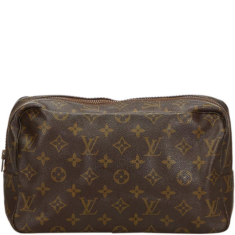 Authentic Louis Vuitton Monogram Trousse Toilette 28 Cosmetic Bag